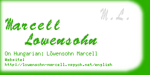 marcell lowensohn business card